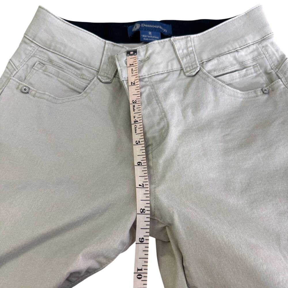 Democracy Ab Solution Khaki Tan Bermuda Shorts Jeans fit roll cuffs - Picture 10 of 16